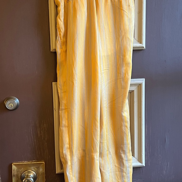 Bottega Veneta Woman’s Pants 2 IT38 Silk Orange Gray Stripes 2012 Cruise Sample